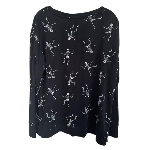 Jane & Delancey Women's Dancing Skeletons Pullover & Jogger Set Size L Black - Picture 3 of 14